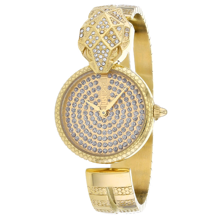 Just Cavalli Women's Glam Chic Snake Gold Dial Watch - JC1L086M0025