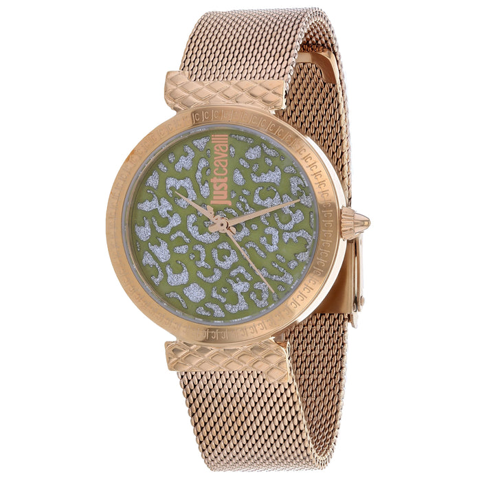 Just Cavalli Women's Animalier Green Dial Watch - JC1L092M0075