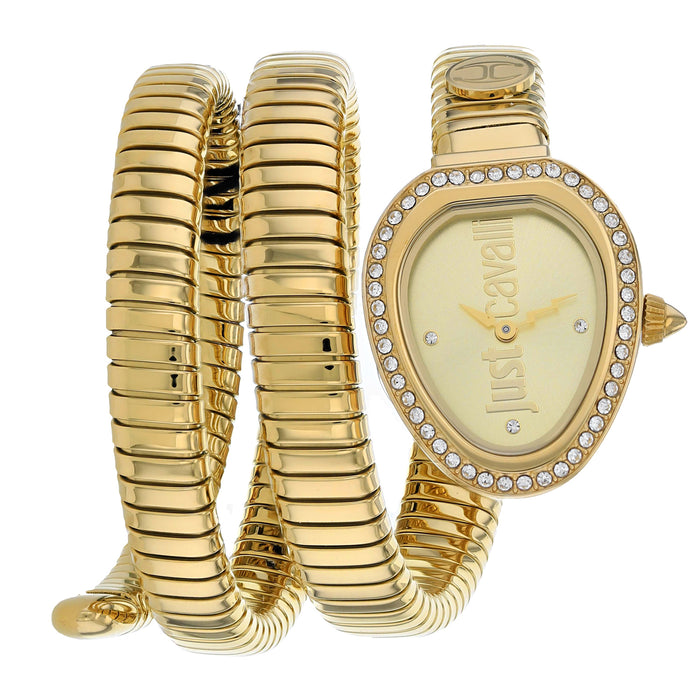 Just Cavalli Women's Just Glam Evo 3 Gold Dial Watch - JC1L120M0025