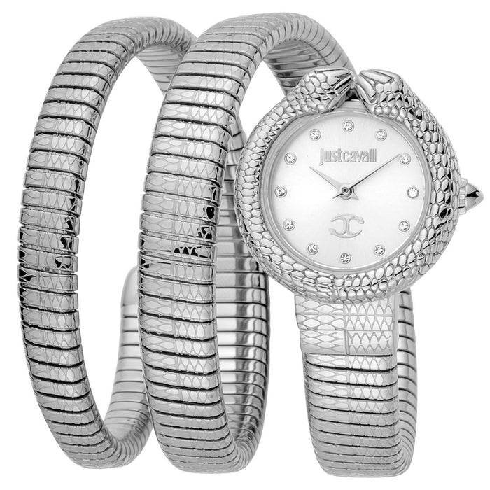 Just Cavalli Women's Glam Chic Snake Grey Dial Watch - JC1L162M0015