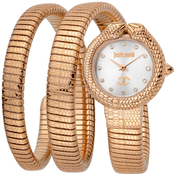 Just Cavalli Women's Glam Chic Snake Grey Dial Watch - JC1L162M0045