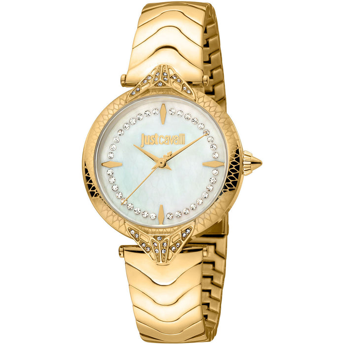 Just Cavalli Women's Snake Mother of pearl Dial Watch - JC1L238M0065