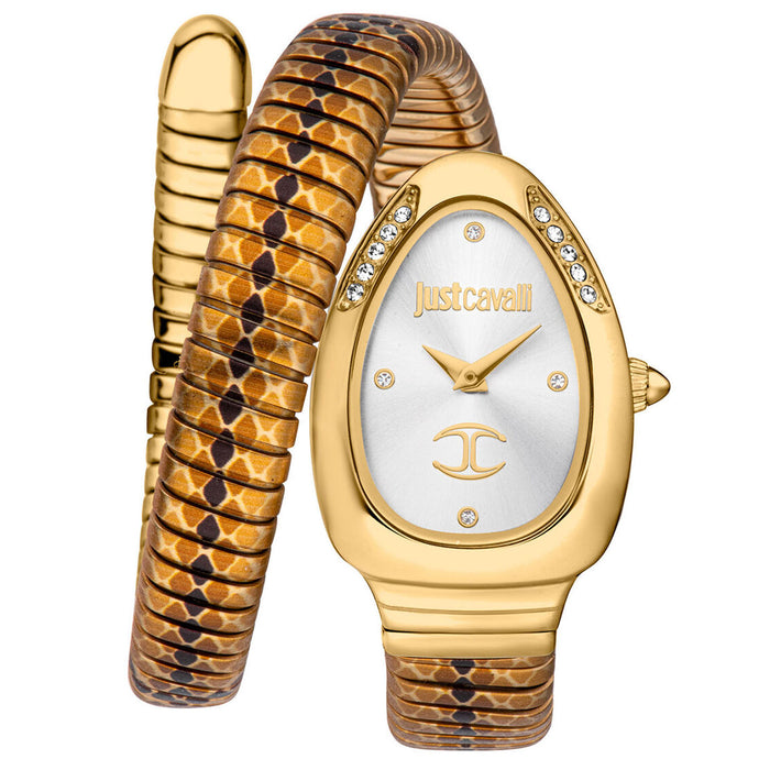 Just Cavalli Women's Snake Silver Dial Watch - JC1L251M0025