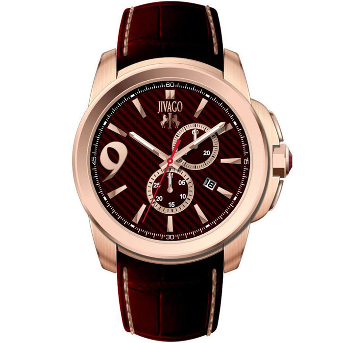 Jivago Men's Gliese Maroon Dial Watch - JV1511