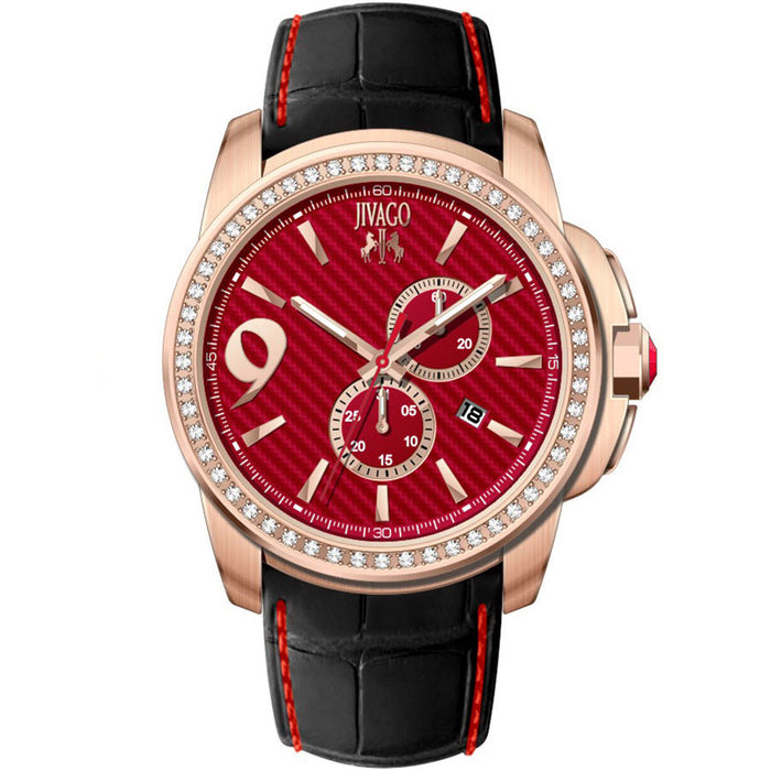 Jivago Men's Gliese Red Dial Watch - JV1534