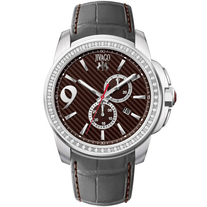 Jivago Men's Gliese Maroon Dial Watch - JV1536