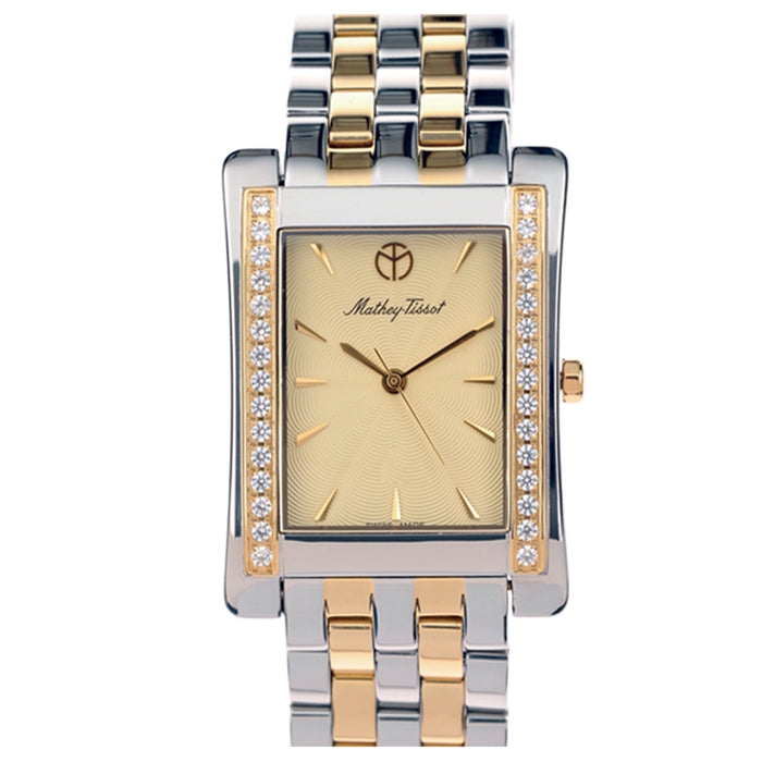 Mathey Tissot Women's Evasion II Gold Dial Watch - K153FQBDI