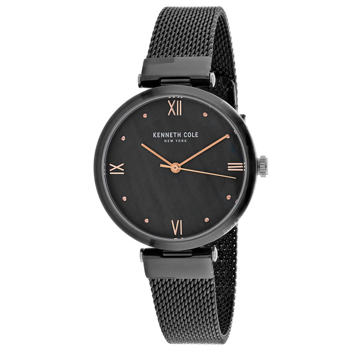 Kenneth Cole Women's Classic Black Mother of pearl Dial Watch - KC50258006