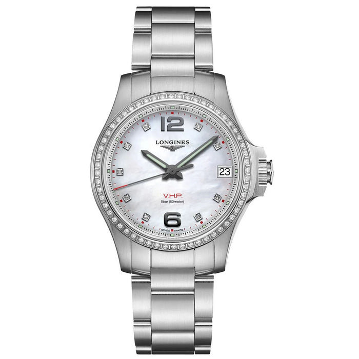 Longines Women's Conquest Mother of Pearl Dial Watch - L33160876