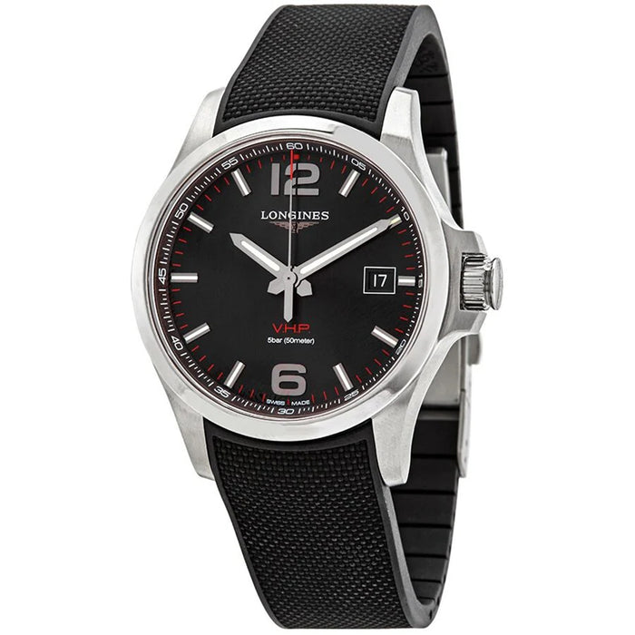 Longines Men's Conquest VHP Black Dial Watch - L37264569