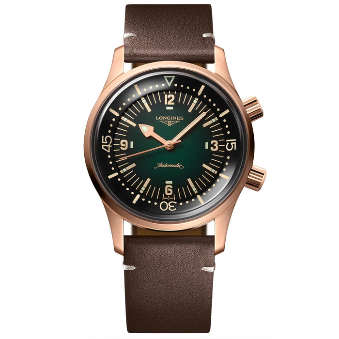 Longines Men's Legend Diver Bronze Green Dial Watch - L37741502