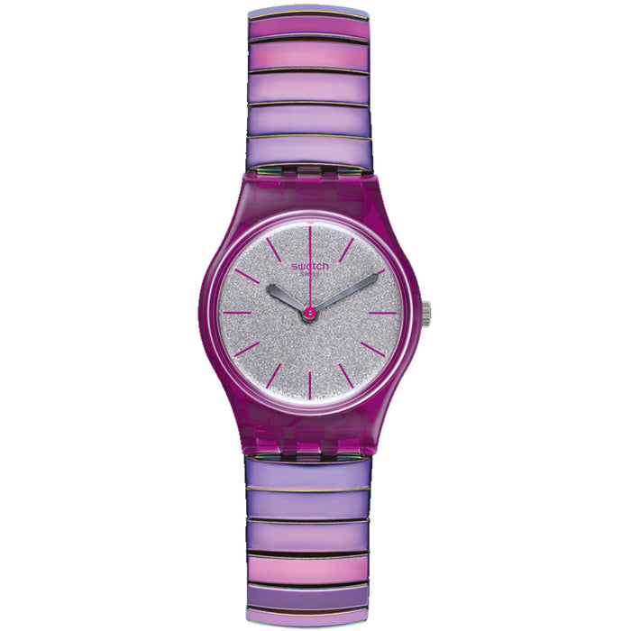 Swatch Women's Flexipink Silver Dial Watch - LP144B