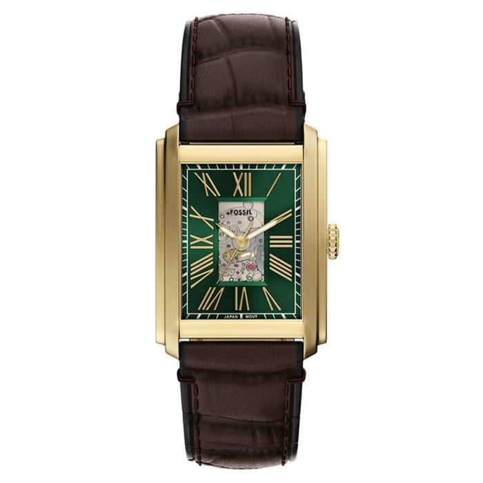 Fossil Men's Carraway Green Dial Watch - ME3271