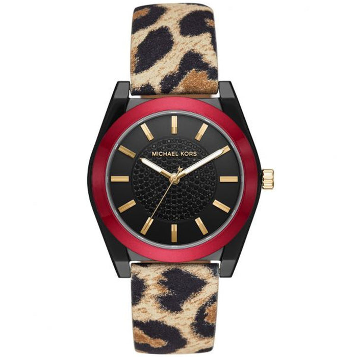 Michael Kors Women's Leopard Black Dial Watch - MK2855