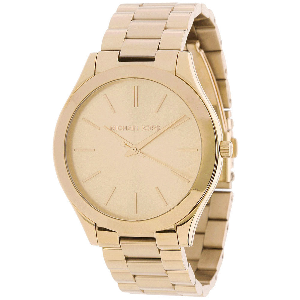 Michael Kors Women's Slim Runway Gold Dial Watch - MK3179 — Accuratime