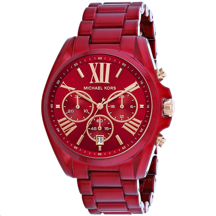 Michael Kors Women's Bradshaw Red Dial Watch - MK6724