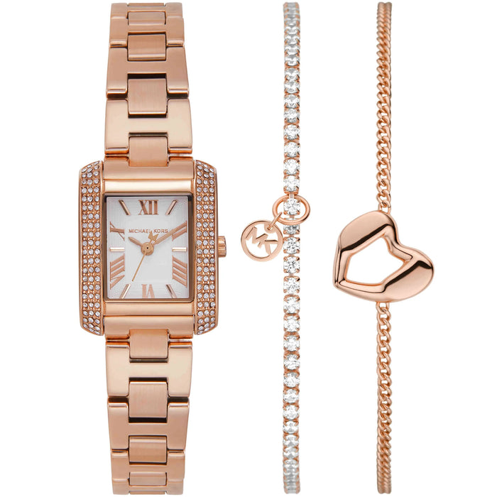 Michael Kors Women's Emery Set White Dial Watch - MK7512SET