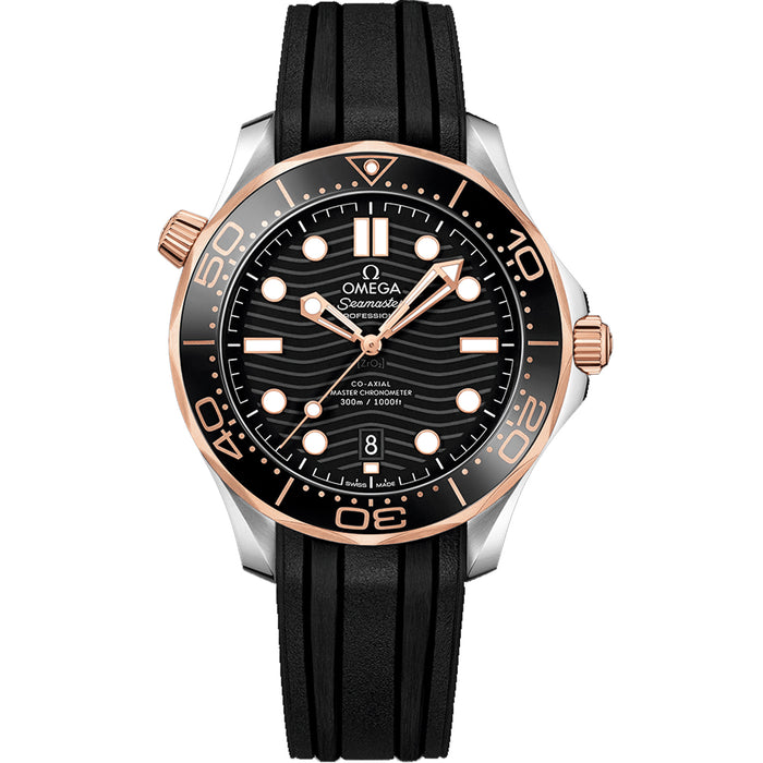 Omega Men's Seamaster Steel Black Dial Watch - O21022422001002