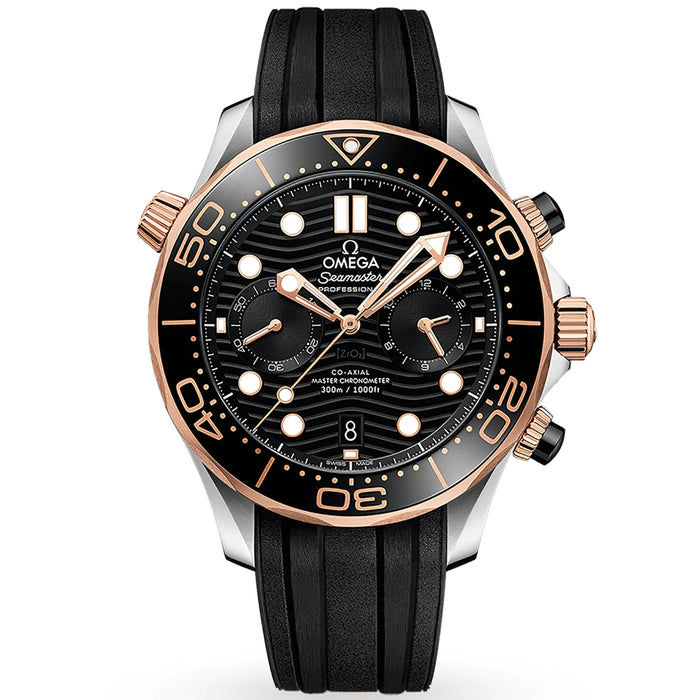 Omega Men's Seamaster Black Dial Watch - O21022445101001