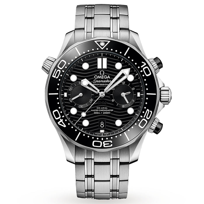 Omega Men's Seamaster Black Dial Watch - O21030445101001