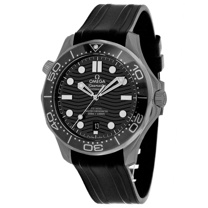 Omega Men's Seamaster Black Dial Watch - O21092442001001