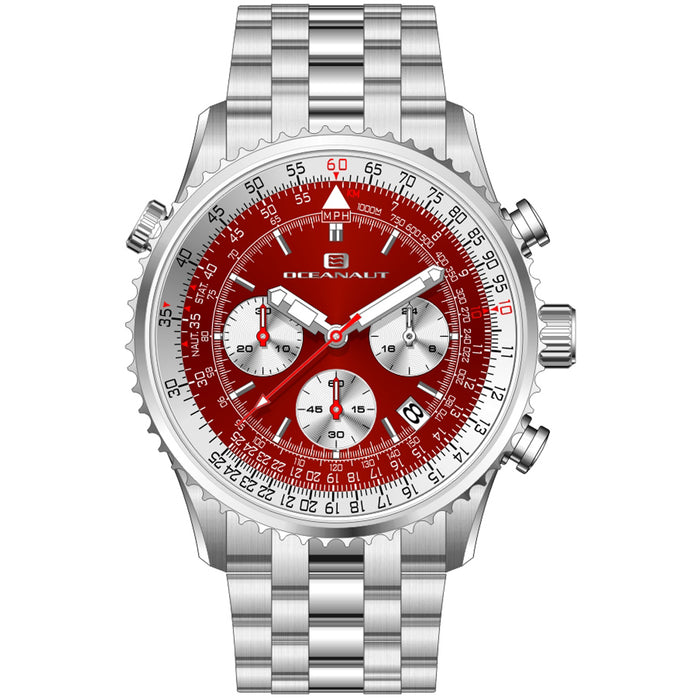 Oceanaut Men's Flight Red Dial Watch - OC0124