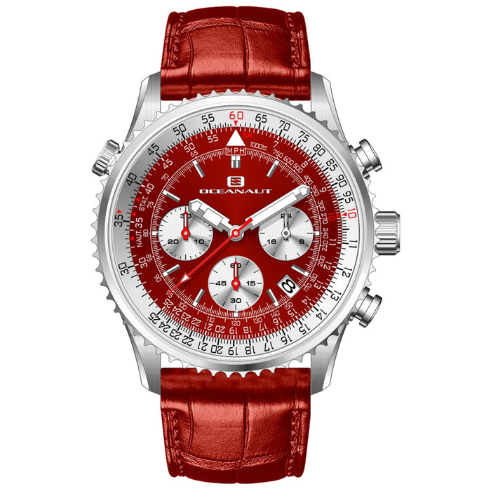 Oceanaut Men's Flight Red Dial Watch - OC0129