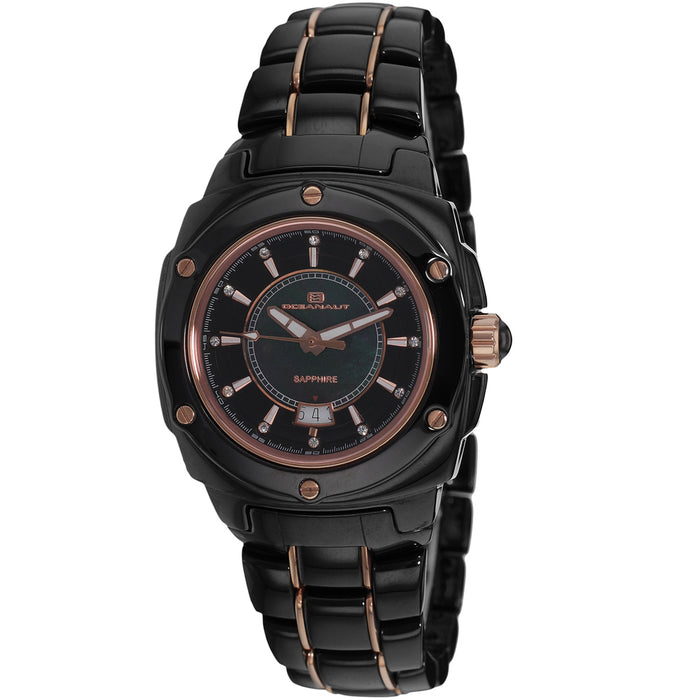 Oceanaut Women's Ceramic Black MOP Dial Watch - OC0412