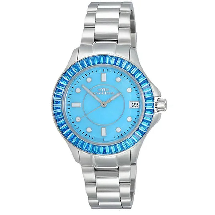 Oniss Women's Crown Blue Dial Watch - ON7323-20LBU