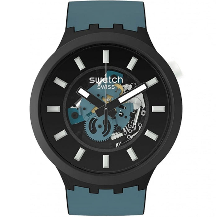 Swatch Men's Night Trip Blue Dial Watch - SB03B107