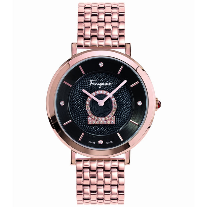 Salvatore Ferragamo Women's Minuetto Black Dial Watch - SF8201020