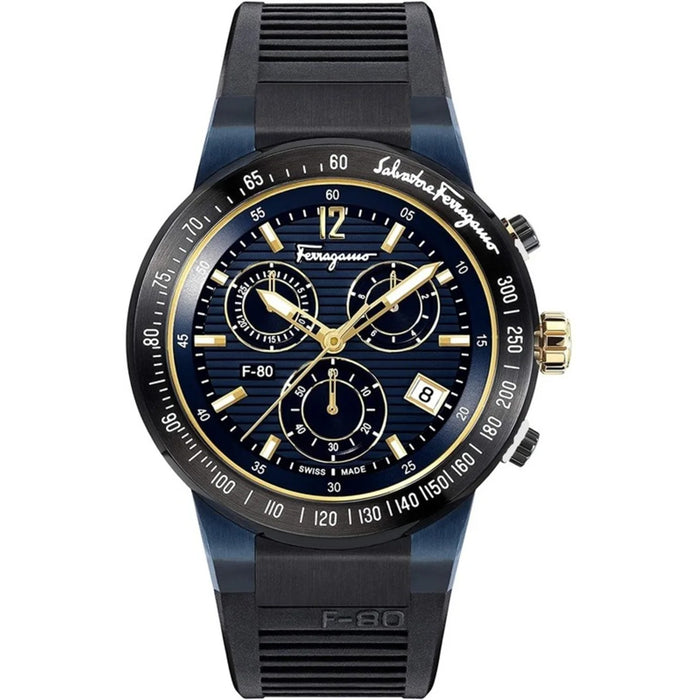 Salvatore Ferragamo Men's F-80 Blue Dial Watch - SFDL00218