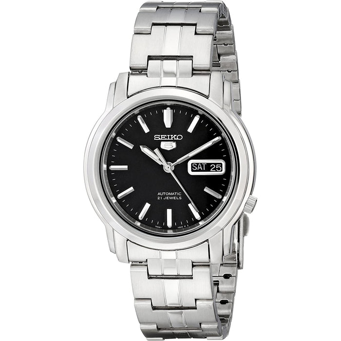 Seiko Men's 5 Black Dial Watch - SNKK71