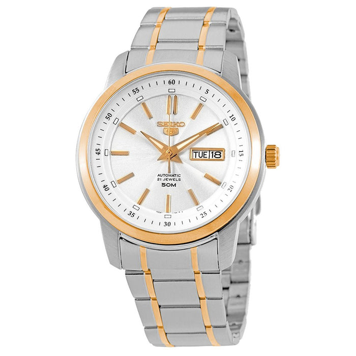 Seiko Men's 5 Silver Dial Watch - SNKM92K1