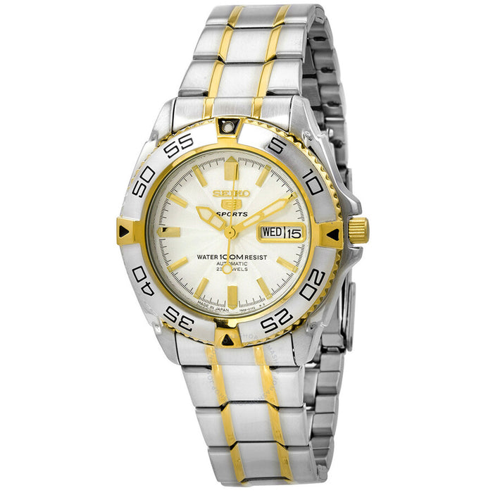 Seiko Men's 5 Sports White Dial Watch - SNZB24J1