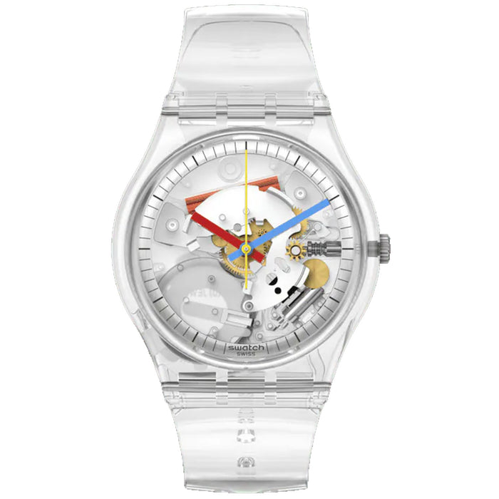 Swatch Men's Originals Clear Clearly Gent Transparent Dial Watch - SO28K100-S06