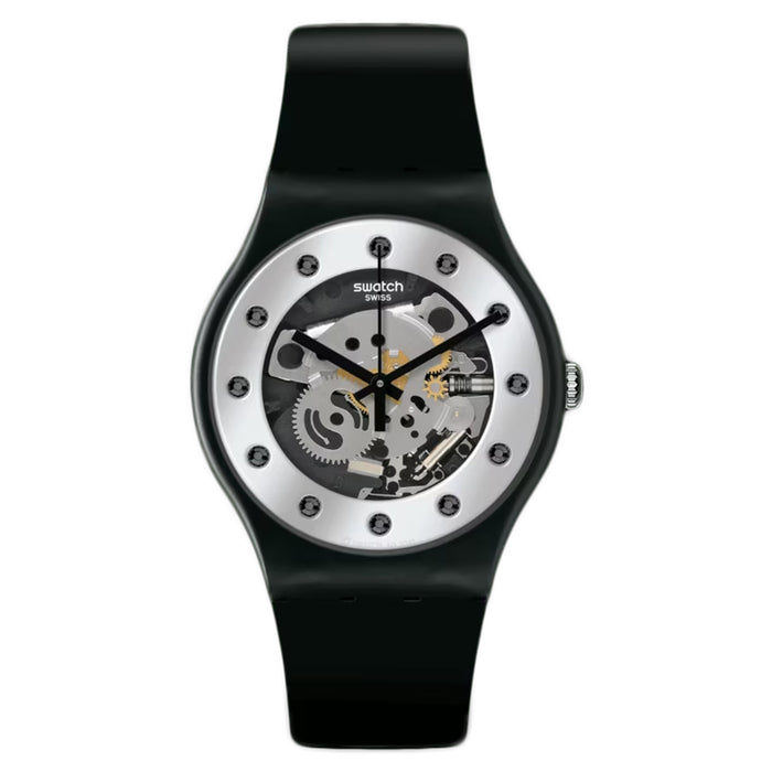 Swatch Men's Silver Glam Silver Dial Watch - SO29B109