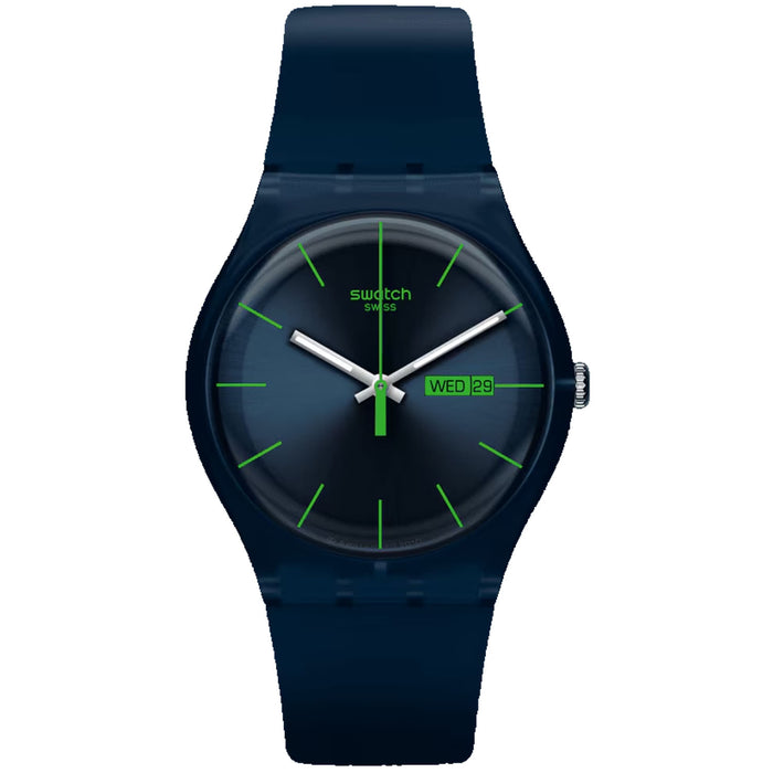 Swatch Men's Originals New Gent Blue Rebel Blue Dial Watch - SO29N704