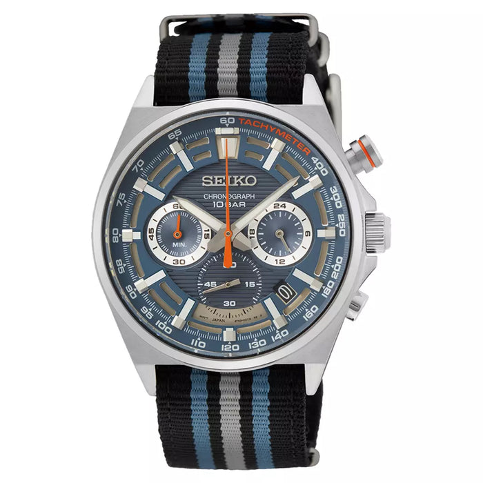 Seiko Men's Chronograph Blue Dial Watch - SSB409P1