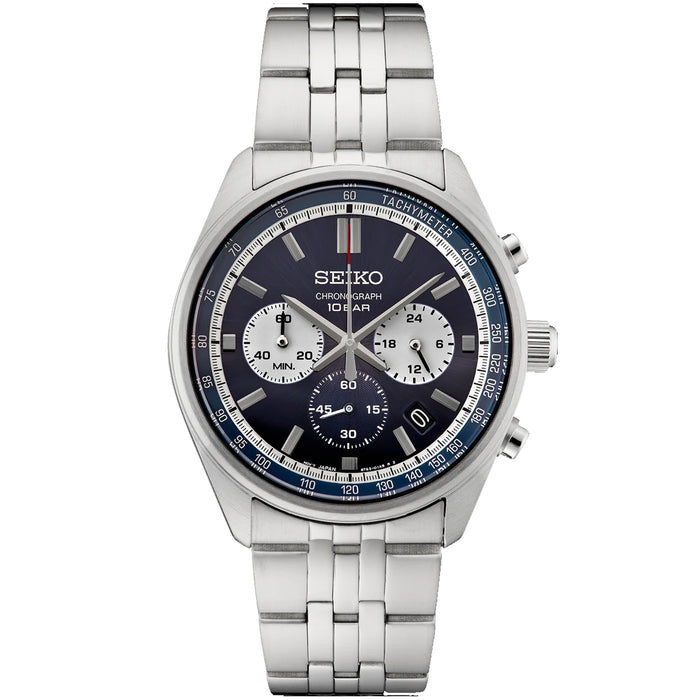 Seiko Men's Chronograph Blue Dial Watch - SSB427