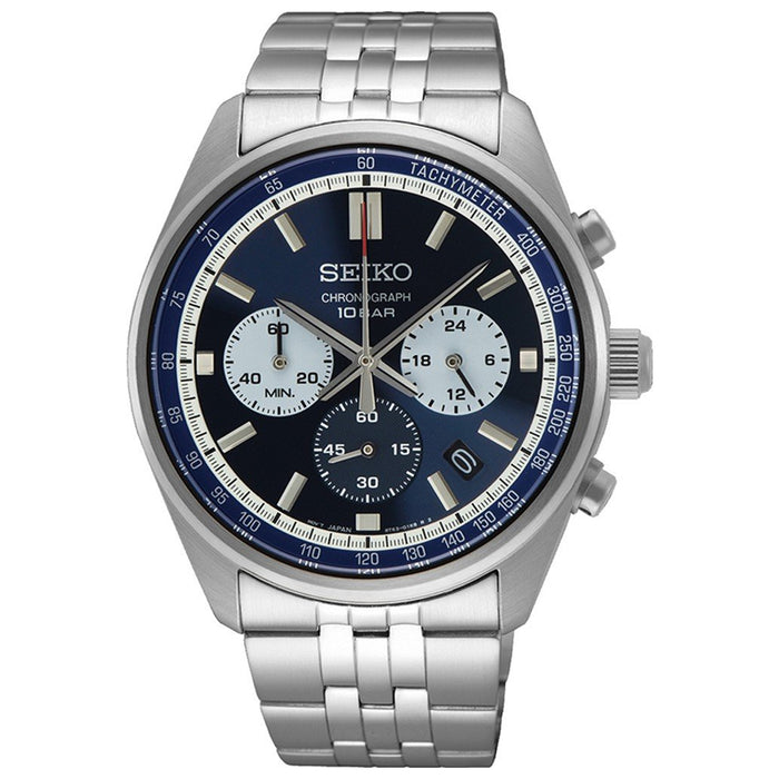 Seiko Men's Chronograph Blue Dial Watch - SSB427P1