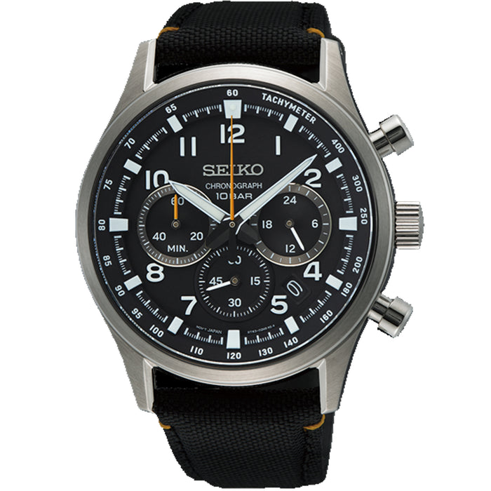 Seiko Men's Sport Chronograph Black Dial Watch - SSB449P1