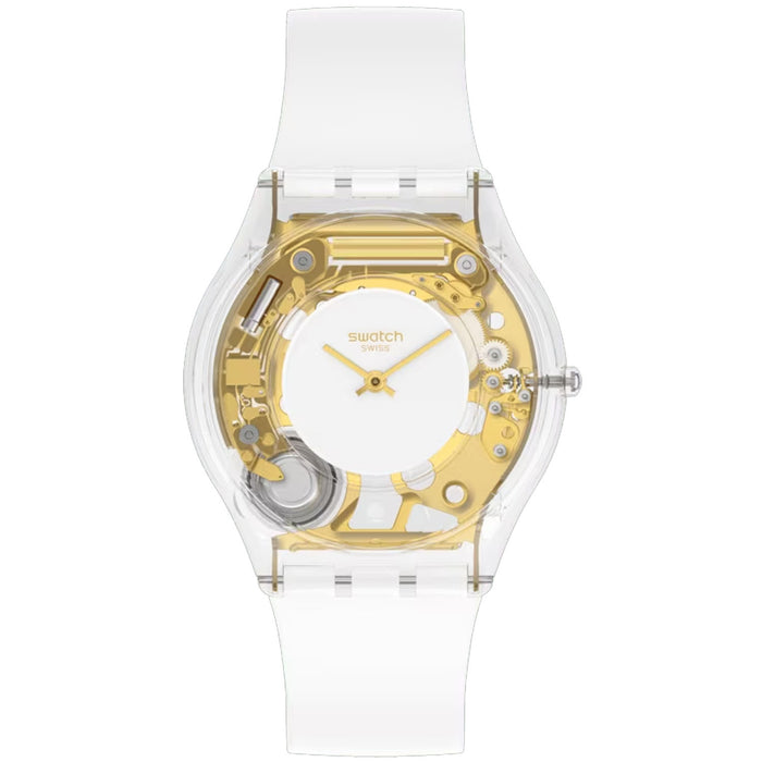 Swatch Women's Coeur Dorado White Dial Watch - SSO8K106