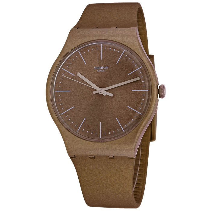 Swatch Men's Powder Brown dial watch - SUOM111