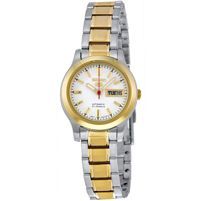 Seiko Women's Series 5 White Dial Watch - SYMD90