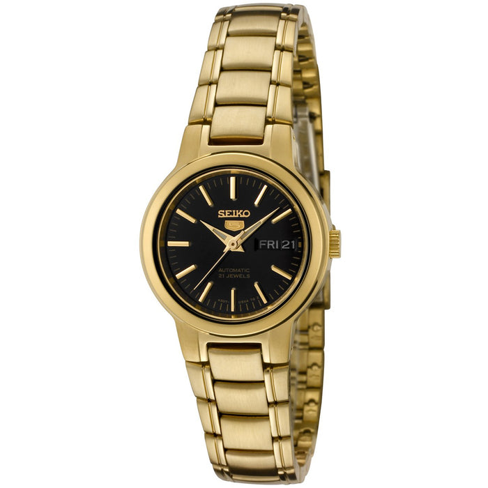 Seiko Women's Seiko 5 Black Dial Watch - SYME48