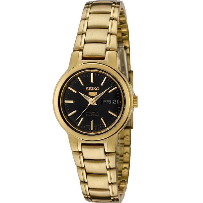 Seiko Women's 5 Black Dial Watch - SYMK22K1