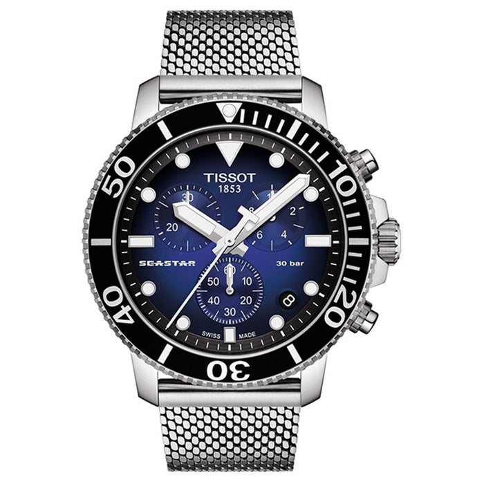 Tissot Men's Seastar 1000 Blue Dial Watch - T1204171104102