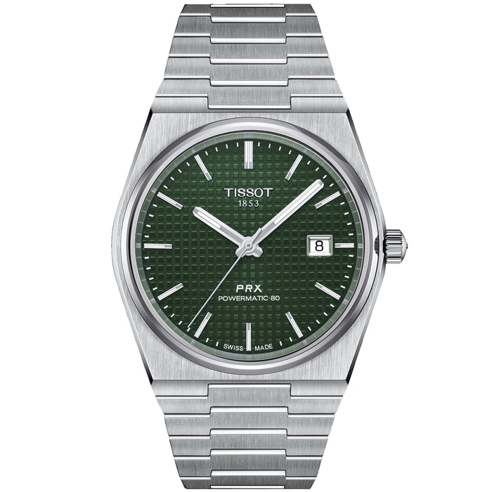 Tissot Men's PRX Powermatic 80 Green Dial Watch - T1374071109100