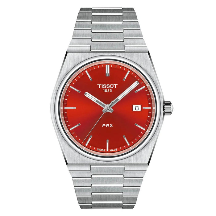 Tissot Men's PRX Red Dial Watch - T1374101142100